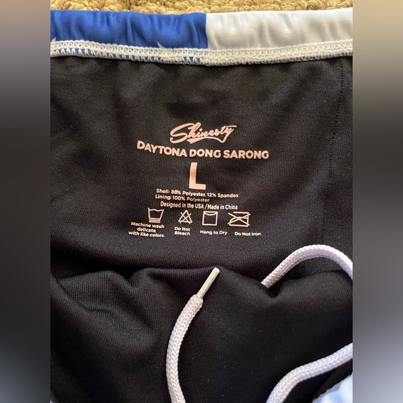 Shinesty Daytona Dong Sarong Speedo-style USA flag 🇺🇸 swim brief NWOT size L - Picture 3 of 5